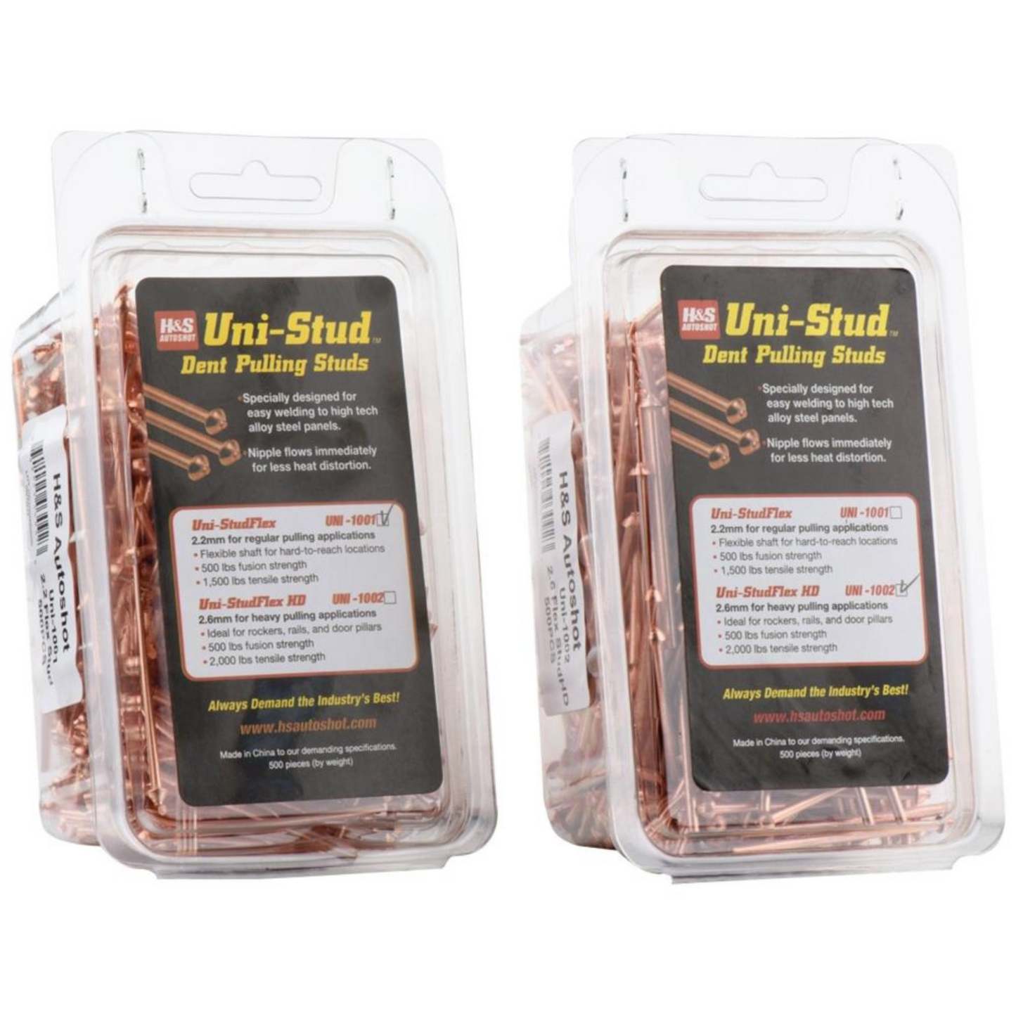 UNI-Stud 1002 Uni-Spotter Flexpert Pulling Studs 2.6mm (500-Pack) - refinishx.ca