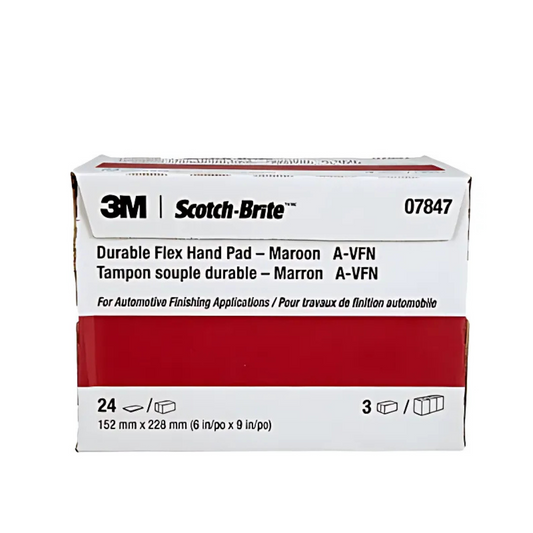 Scotch-Brite™ Durable Flex Hand Pad 7847, MX-HP, A/O Very Fine, Maroon