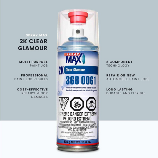 USC SprayMax 2K Glamour High Gloss Aerosol Clear, 335g - refinishx.ca