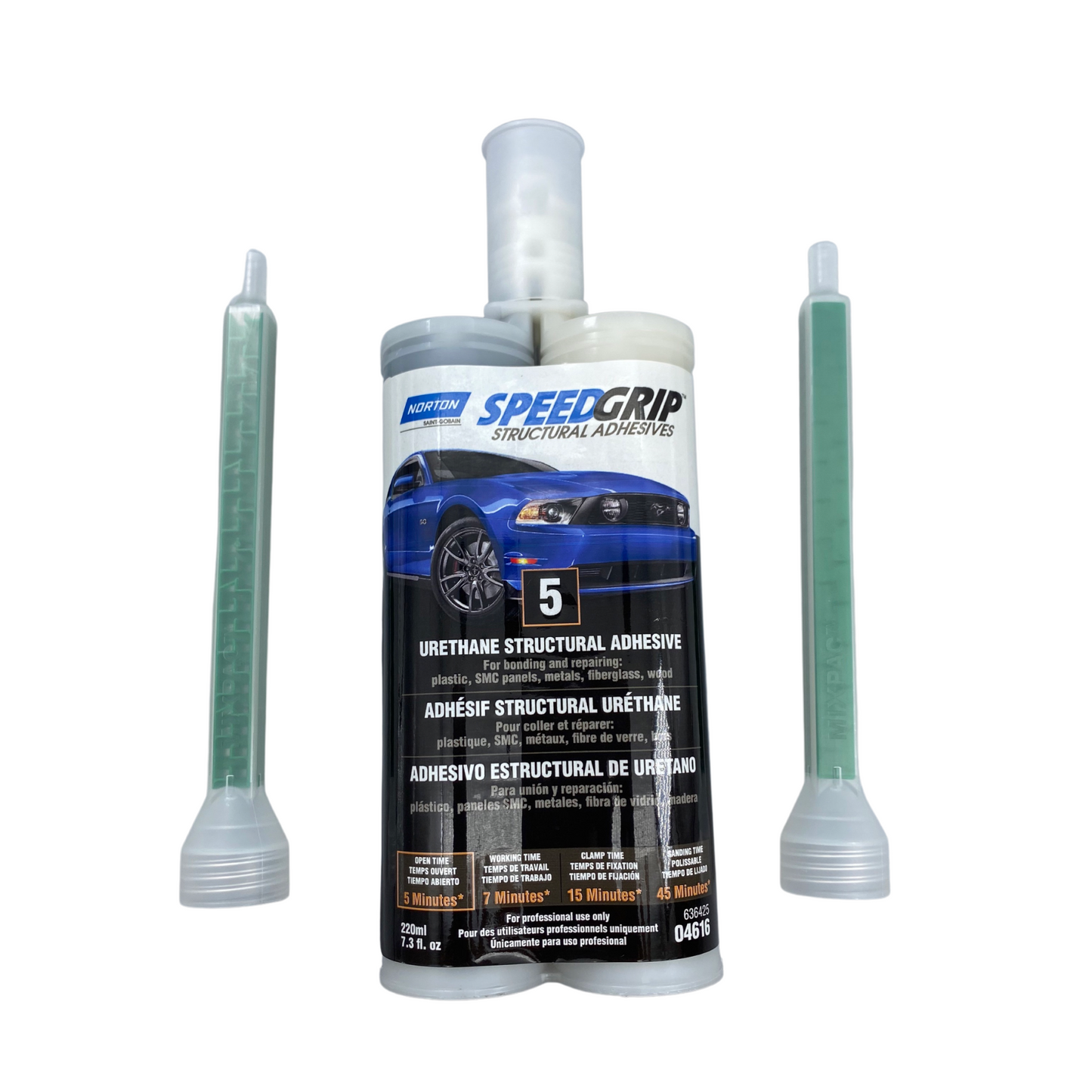 NOR04616 - NORTON SPEED GRIP BLACK 5 MIN ADHESIVE 220ml - refinishx.ca