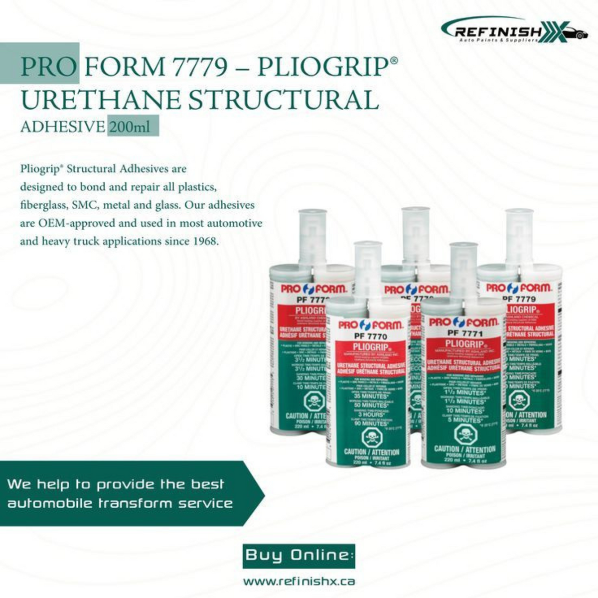 PRO FORM 7771 - PLIOGRIP® URETHANE STRUCTURAL ADHESIVE 200ml - refinis ...