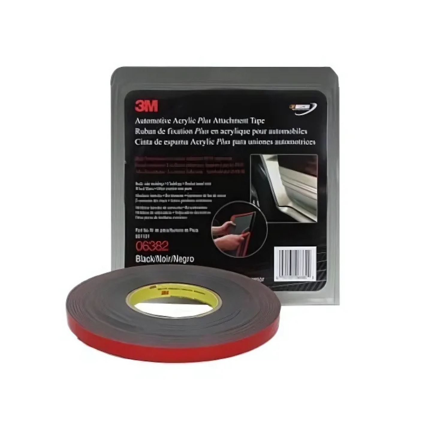 3M™ Automotive Acrylic Plus Attachment Tape 06382, black, 1/2 in x 20 yd, 45 mil-refinishx.ca