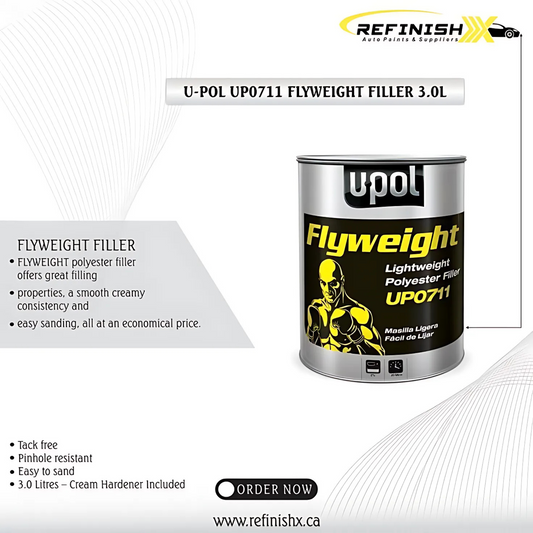U-POL UP0711 FLYWEIGHT FILLER 3.0L - refinishx.ca