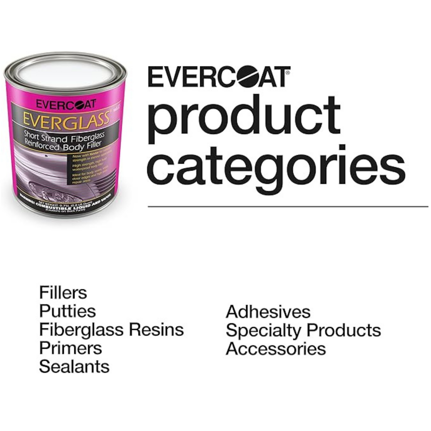Fibreglass Evercoat 622 Everglass Short Strand Fiber Reinforced Filler - Gallon